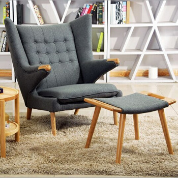 China Hans Wegner Papa Bear Fiberglass Arm Chair Livingroom Use High Density supplier