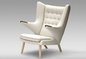 Hans Wegner Papa Bear Fiberglass Arm Chair Livingroom Use High Density supplier